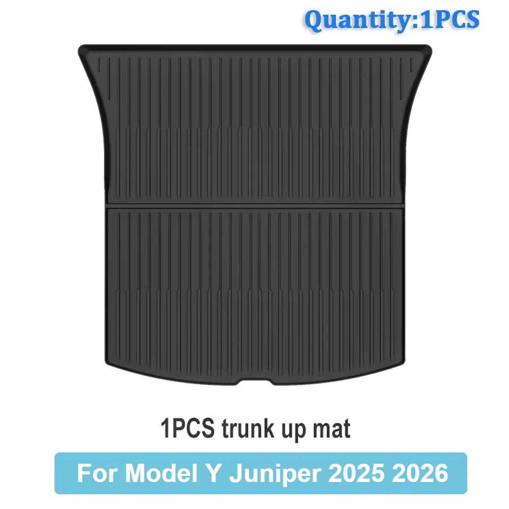 TPE Car Integrated Trunk Liners For Tesla Model Y Juniper 2025 2026 Double Layerd Mats Trunk Door Sill Guard Plate Backrest Mats