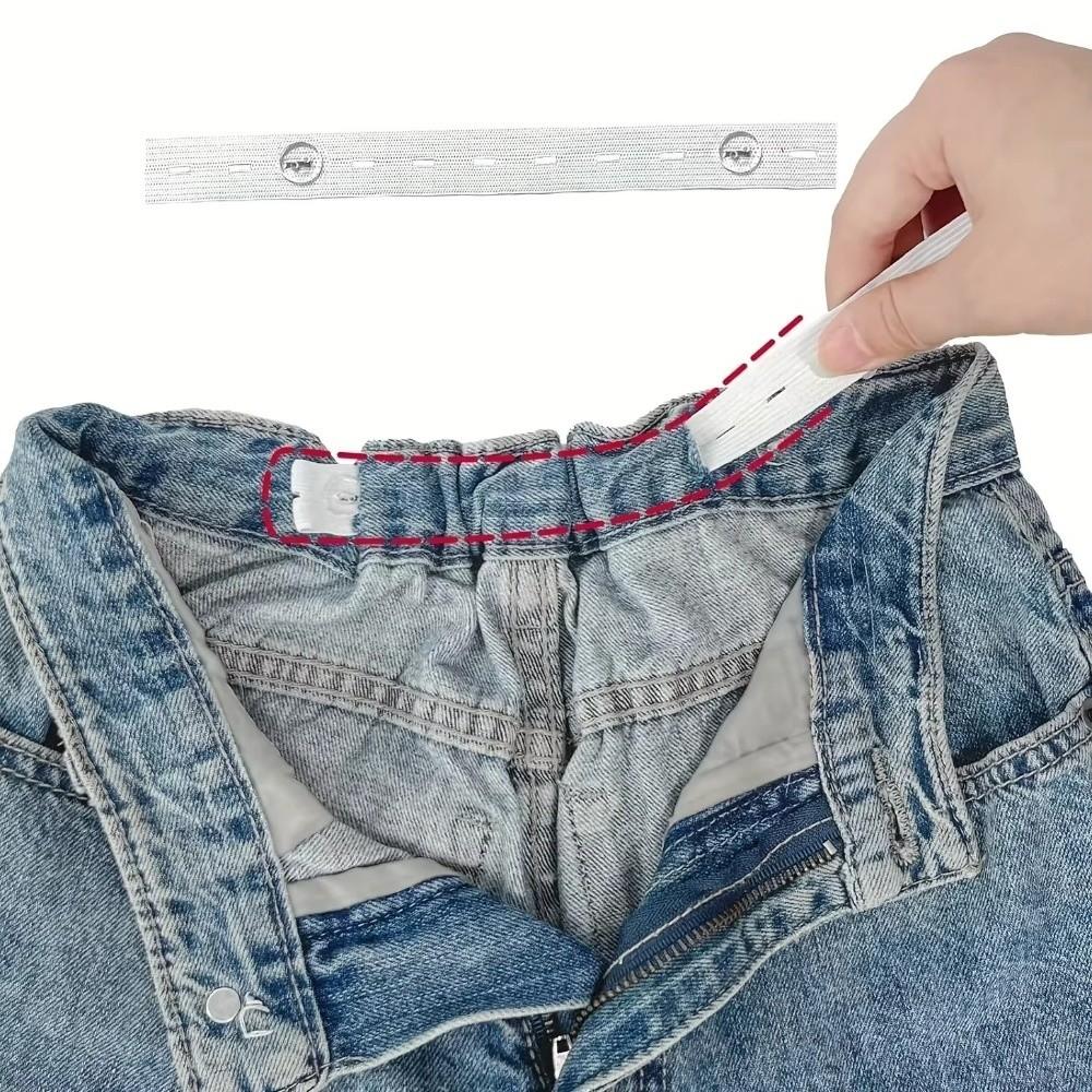 No-Sew Invisible Belt Tightener Set Adjustable Elastic Waist Band Women Men Jean Pant