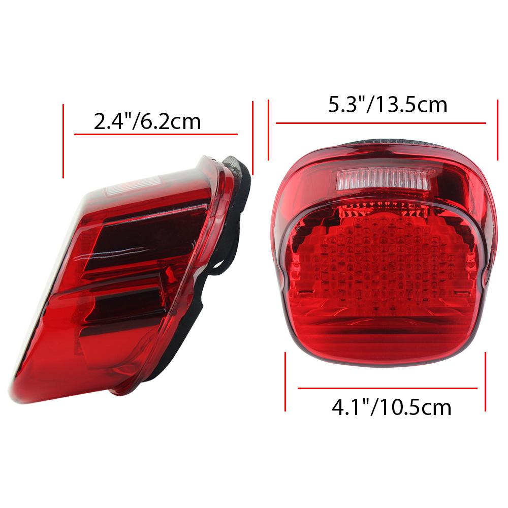 Smoked LED Tail Light for Motorcycle, Rear Taillights with Brake, License Plate Lights, Harley FLST, FXSTB, FXST