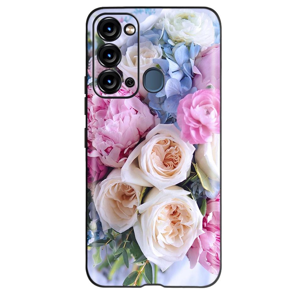 For ITEL Vision 3 Case Fashion Cat Sunflower Phone Cases For Itel S17 S 17 S661W Soft TPU Black Silicone Cover Vision3 Bumper