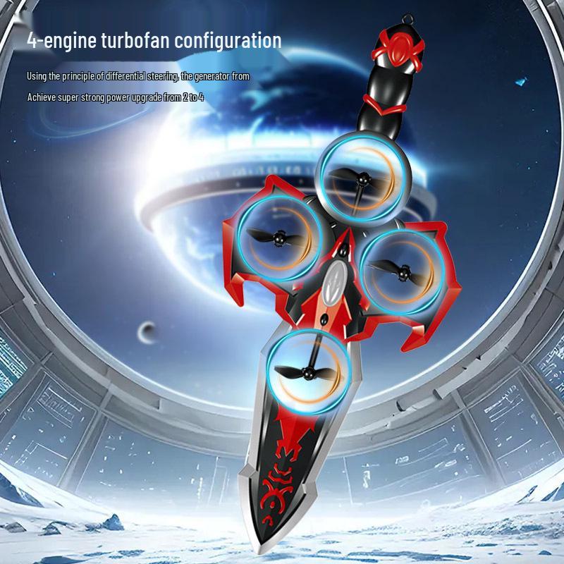 Flying Sword-Shaped RC Toy Aircraft for Kids - Durable, Crash-Resistant, One-Key Somersault Function