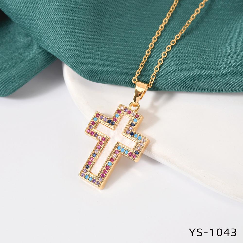 Fashion Trendy Titanium Steel Cross Necklace Women Luxury Versatile Accessory