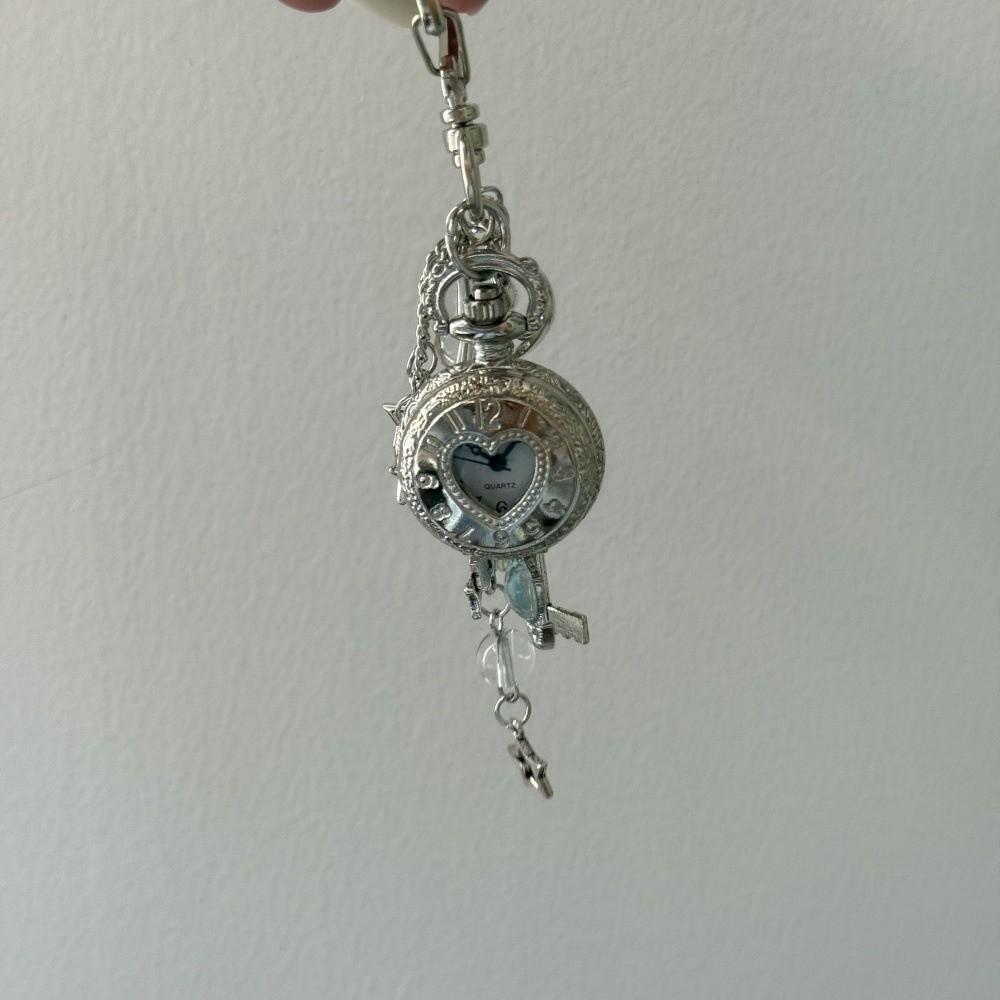 Mode Stil Hohlherz Taschenuhr Schlüsselanhänger Design Anhänger Schmuck Steampunk Uhr Paar