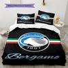 Atalanta Bergamo Pattern Bedding Set Quilt Cover Pillowcase Home Decor Gift (1 * Duvet Cover + 2 * Pillowcase, Without Core)