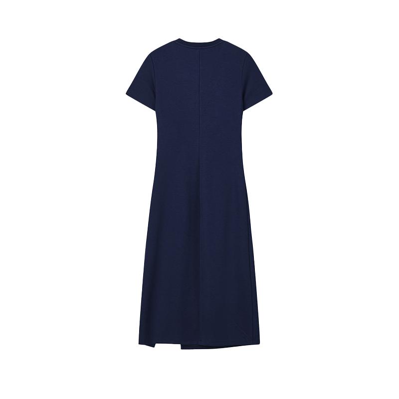 FILA Original Split Goddess Skirt III Fashion Simple Classic Retro Elegant Relaxed Casual Versatile Comfortable Short Sleeve Dress F51W629304FDB