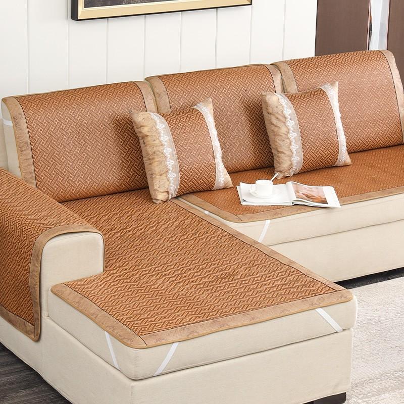 Summer rattan mat sofa cushion summer ice silk rattan mat non-slip mat seat cushion sofa cover cover seat cushion