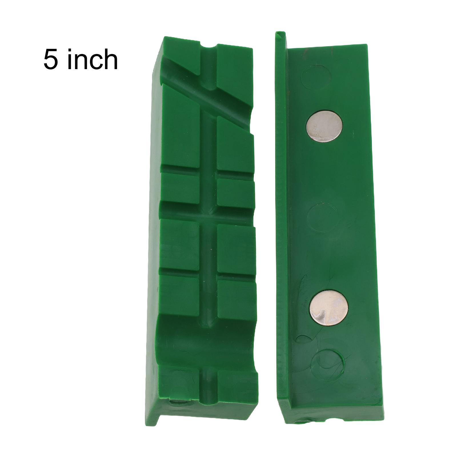 

2pcs Bench Vice Jaw Pads 4/5/6 Inch Magnetic Vise Protection Strip Jaw Rubber Metal Vise Bench Machine Drill Press Accessoris
