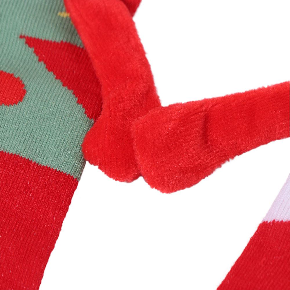 2Pairs Magnetic Christmas Socks Tree Cotton Mid-calf Sock Fashion Hand in Hand Socks  Couples