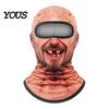 Bequeme Helm-Innenmaske, Maske für ältere Menschen, Skimaske, Realistischer Gesichtsaufdruck Sturmhaube, Neuheit mit Hals für Outdoor-Aktivitäten, Abdeckung, Radfahren, Skifahren