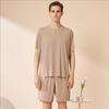 Modal Men's Ice Silk Summer Short-Sleeve Pajamas Set, 2025 New Teen Home Wear.