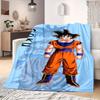 Cute Cartoon Son Goku Print Blanket Warm Comfortable Flannel Blanket Suitable for Bedrooms,Sofas, Beds,Chairs,Travel -QIAO7
