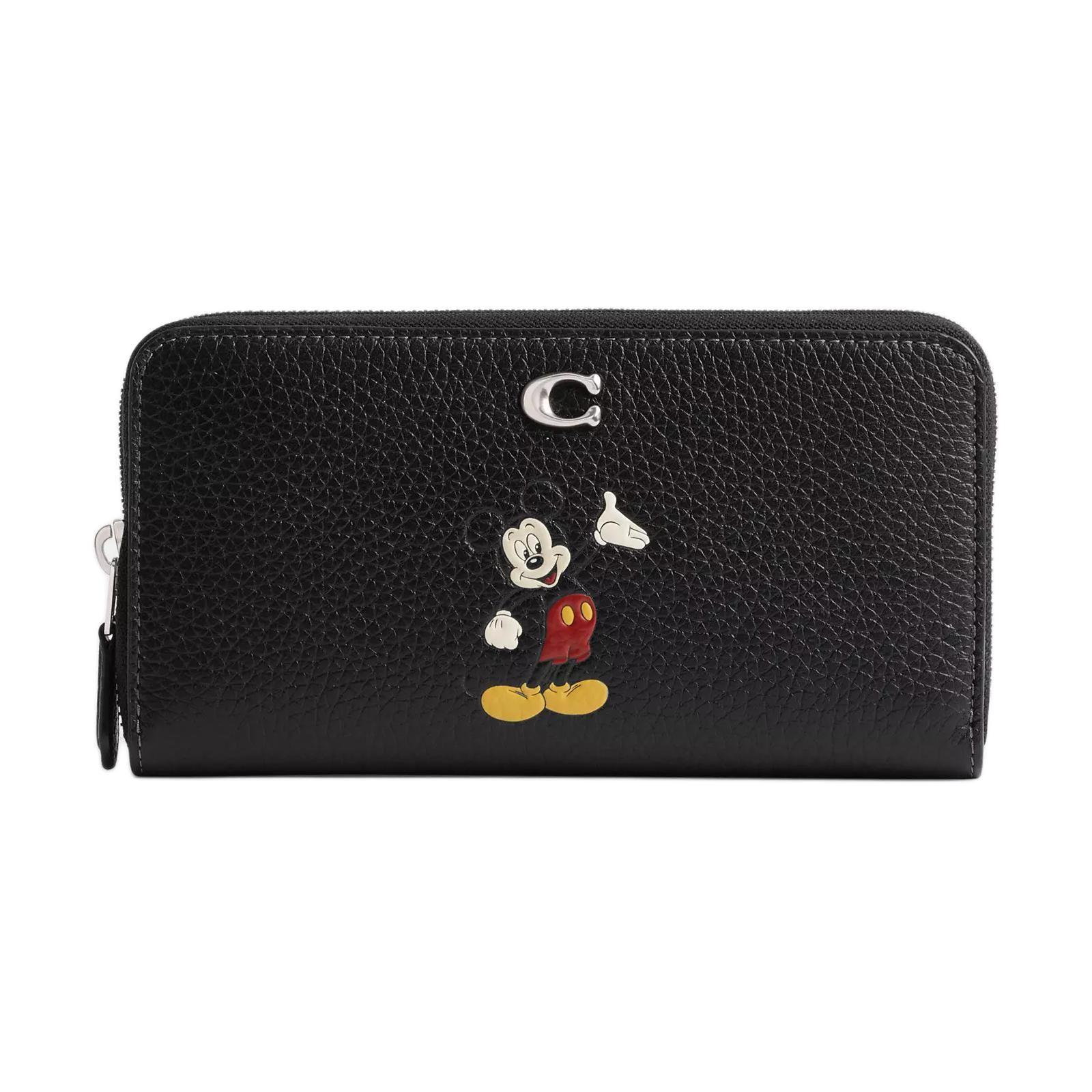 

Coach X Disney Collaboration Accordion Zip 19 Mickey Mouse Pattern Logo Pebble Leather Wallet Women wallet Black CQ783-LHBLC Basic Set (Bag+Dust Bag)