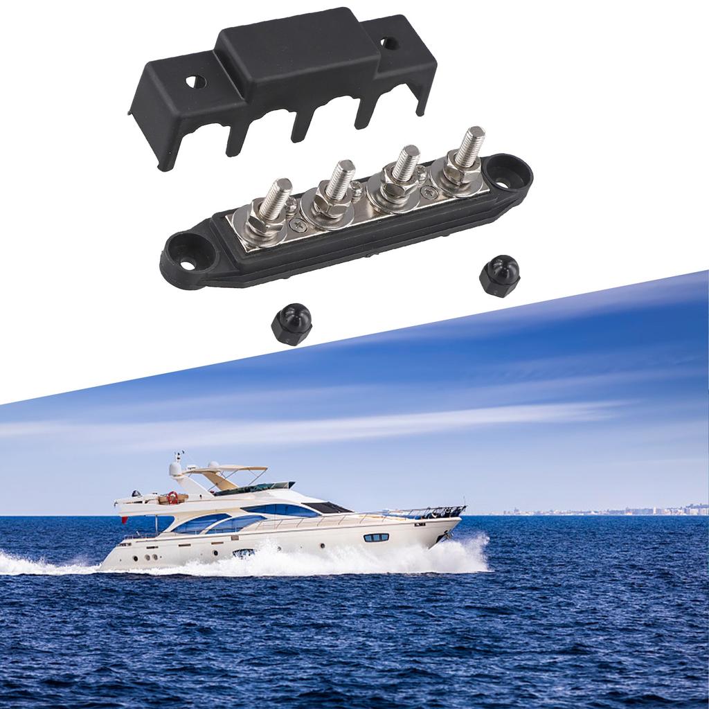 250A Total Capacity 12V Busbar 4 Post Bus Bar Power Distribution Block