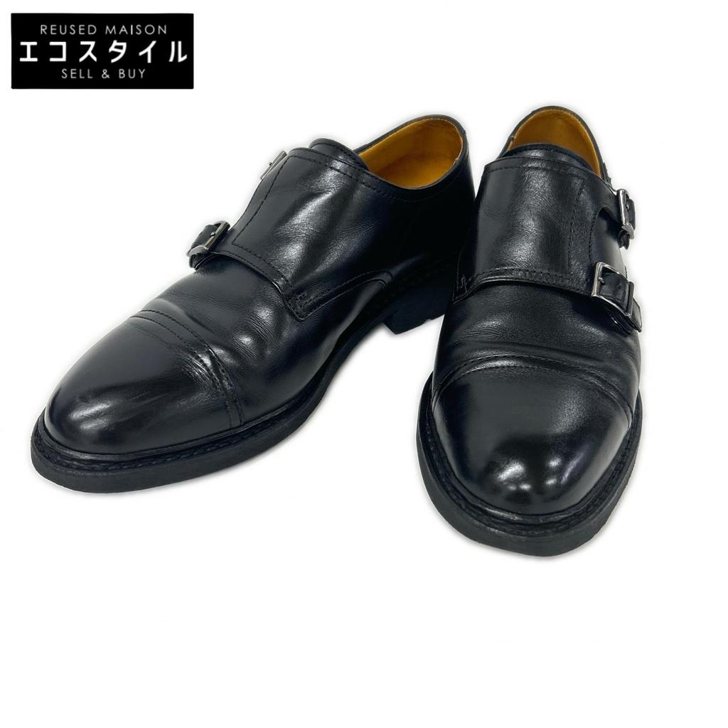 Paraboot 165912 POE Double Monk Strap Shoes shoes 7 1/2 blackUsed