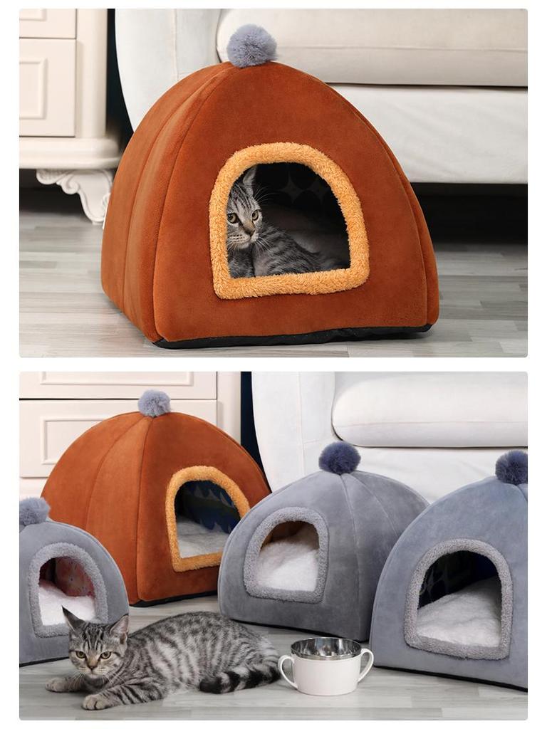Pet Nest: Dual-Use Yurt Dog and Cat Bed for Small and Medium Dogs, All-Season Comfort