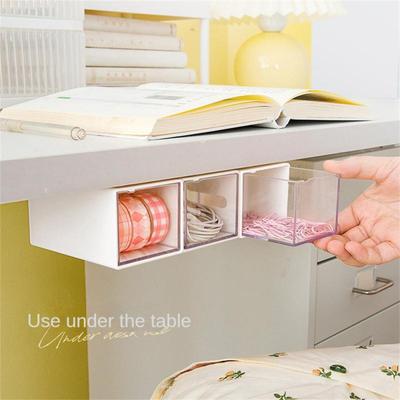 Aufbewahrungsregal für Schlafzimmer und Badezimmer, an der Wand montierte Aufbewahrungsbox, staubdicht, Make-up, Baumwolle, Haarkreis, Puderquaste, Schubladen-Sortierorganizer