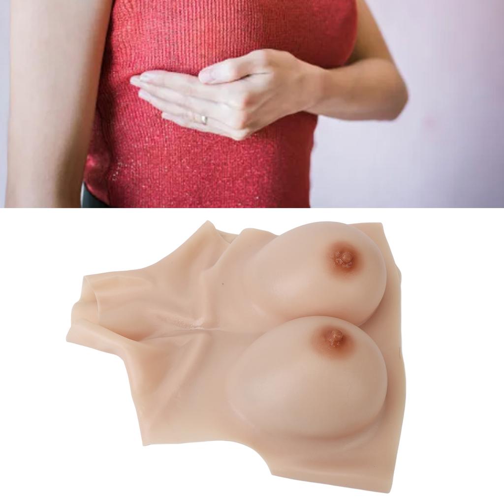 Silicone C Cup Breast Form Breastplate Fake Breast Shape Model for Crossdresser Cosplay