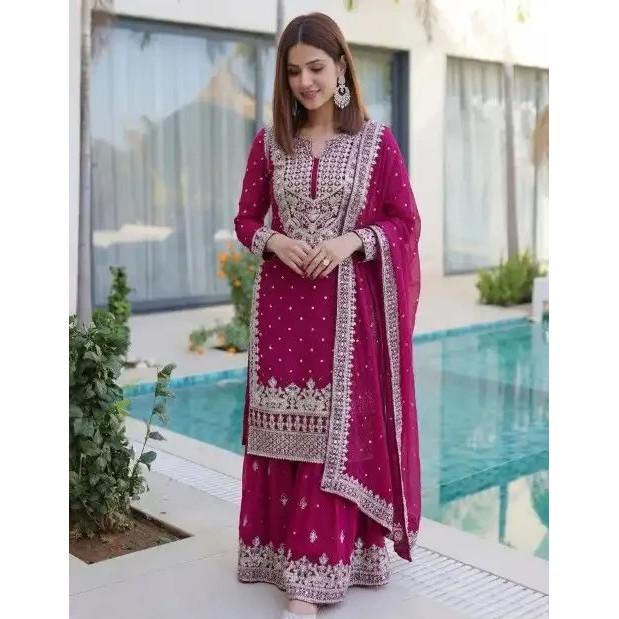 Party Look Party Wear Bollywood Sharara Suit Indian Pakistani Salwar Kameez