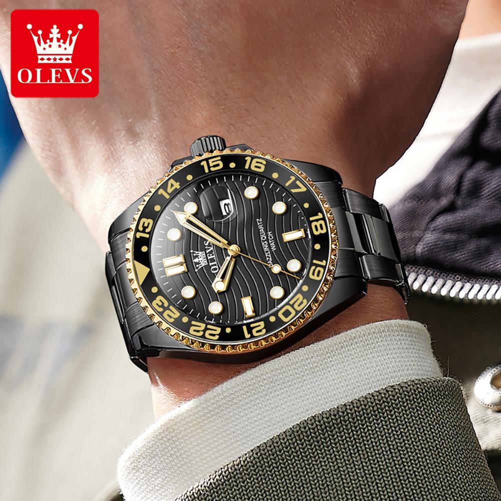 OLEVS Brand Watch Men's Business Quartz Watch Steel Strip 3610
