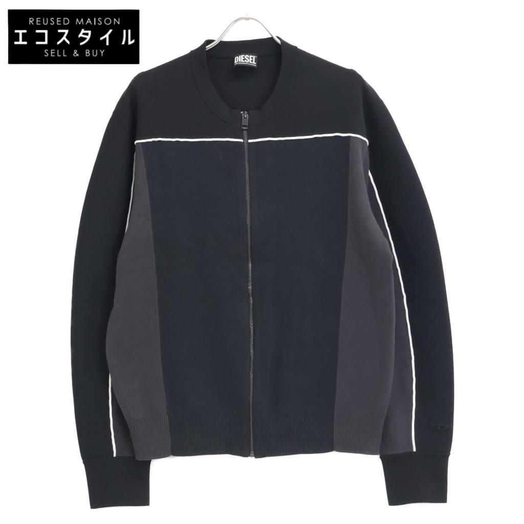 Diesel [Domestically Authorized] K-WICHITA Zip-Up Knit Jacket L blackUsed