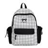 Schoolbag Japanese plaid college style high-value backpack girl campus style light and large-capacity junior and high school student schoolbag