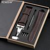Litchi Pattern Design Leather Wrist Band 18mm 20mm 22mm Men Women Strap with Butterfly Buckle Gift Box Packaging Watchband