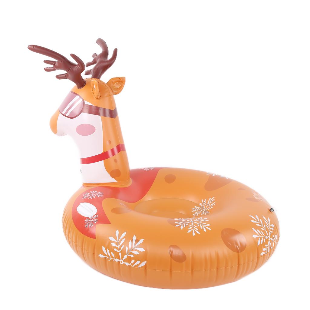 Aufblasbarer Ski-Kreis, rund, verschleißfest, multifunktional, Weihnachtsthema, Schneeschlitten, PVC