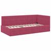 Corner Bed Frame with Headboard Burgundy 90 Cm X 190 Cm Velvet