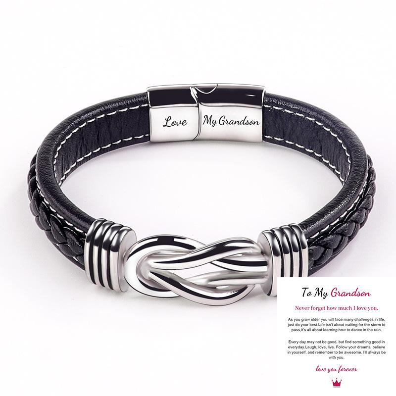 Commuter bracelet men's bracelet leather bracelet alloy magnetic twist punk bracelet