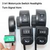 Universal Motorcycle Switch 3 In1 Electric Vehicle Handlebar Switch  For 22mm Handlebars