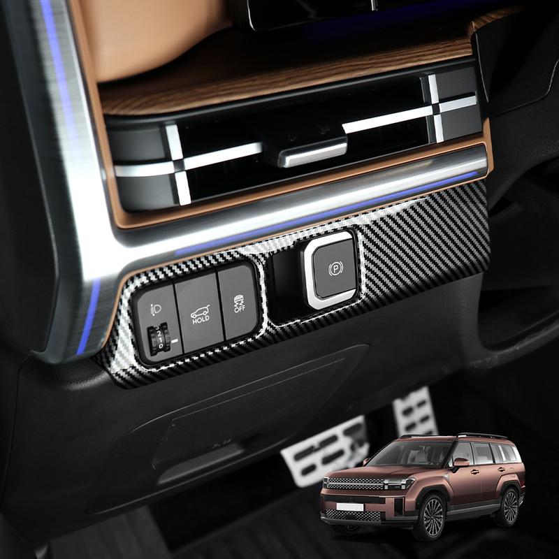 1PC Car Interior Accessory For Hyundai Santa Fe MX5 2024 2025 LHD RHD Headlight Adjustment Switch Panel Frame Protective Cover