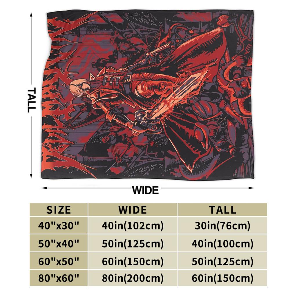 Devil May Cry 5 Dante Blankets Quality Super Soft Throw Blanket Winter Picnic Living Room Print Bedspread