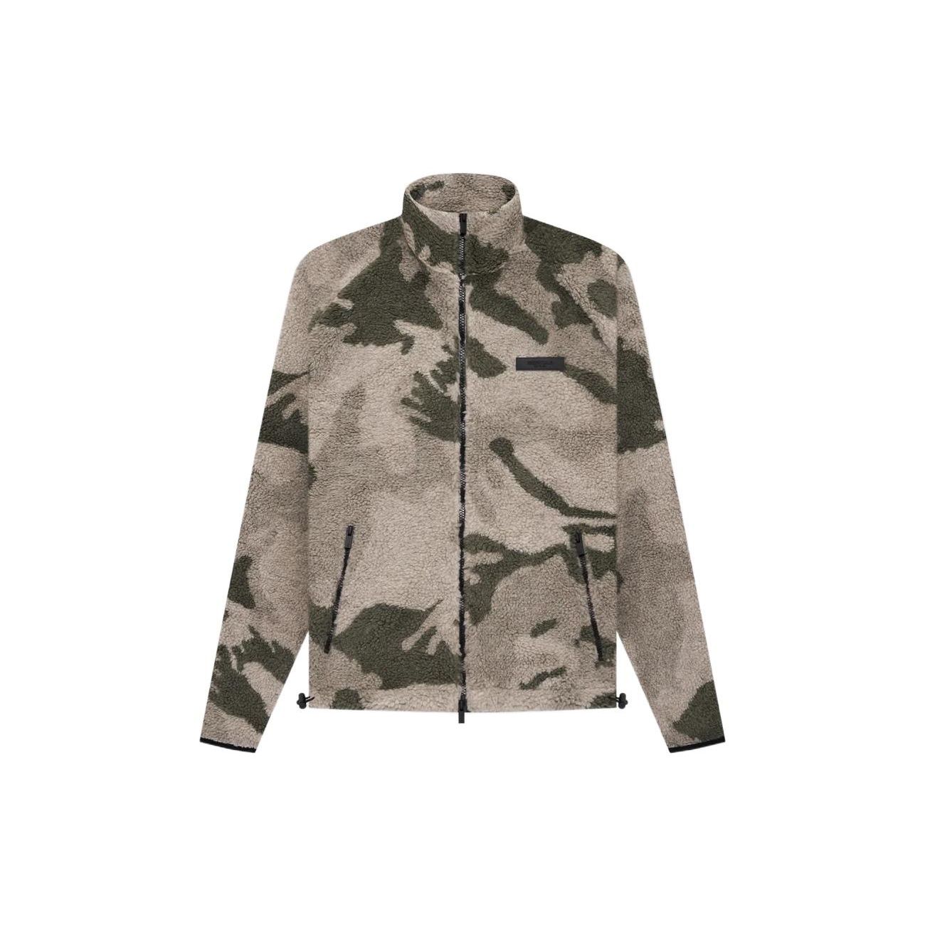 Fear of God Essentials SS22 Polar Fleece Full Zip Jacket Camo Men FOG-SS22-057 L