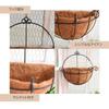 FJmark Hanging Set of Hanging Flower Wall Interior Basket, Semicircular, 3, Planter, Pot, Outdoor, Indoor, Gardening, Fence, Hanging, Flowers,