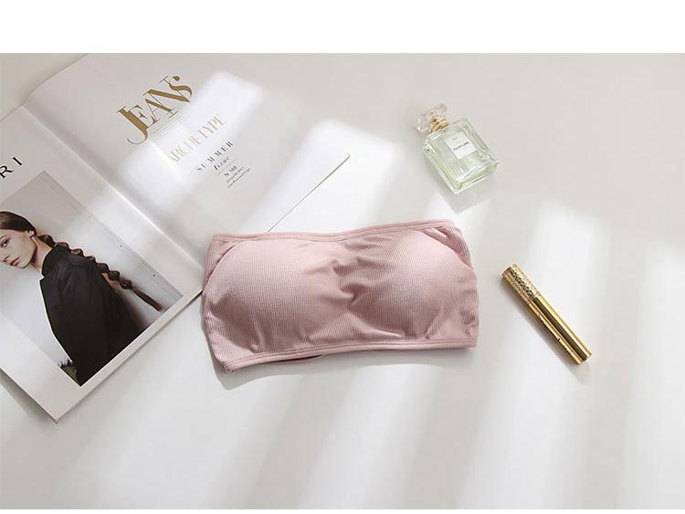 Women's Strapless Bandeau Bra with Criss-Cross Back - Anti-Exposure, Breathable, and Thin with One-Piece Chest Pad