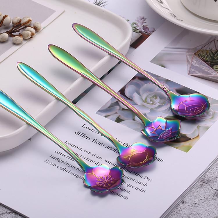 Iridescent Cherry Blossom Stainless Steel Stirring Spoon
