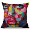 Celebrity Portrait Abstract Oil Painting Design Decoration Cushion Cover Funky Art Luxury Home Decor Sofa Throw Pillow Case