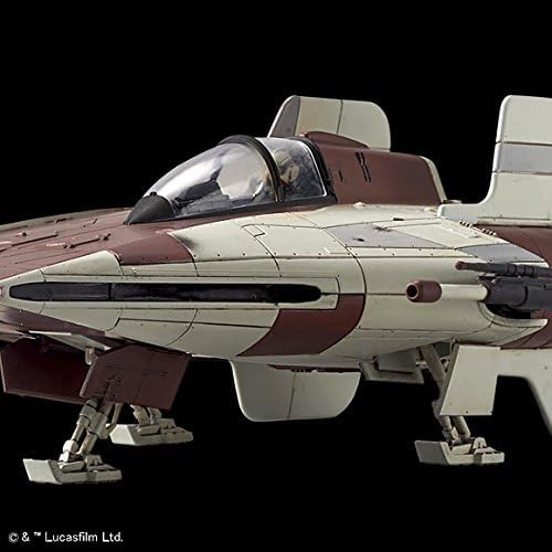 BANDAI SPIRITS Star Wars 1/72 A-Wing Starfighter Color-coded Plastic Model (New Package Version)