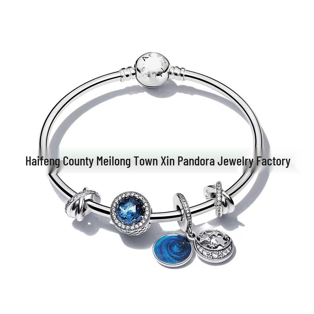 

Pandora S925 Silver Starlight Fairytale Star Journey Bracelet Set for Women 18CM