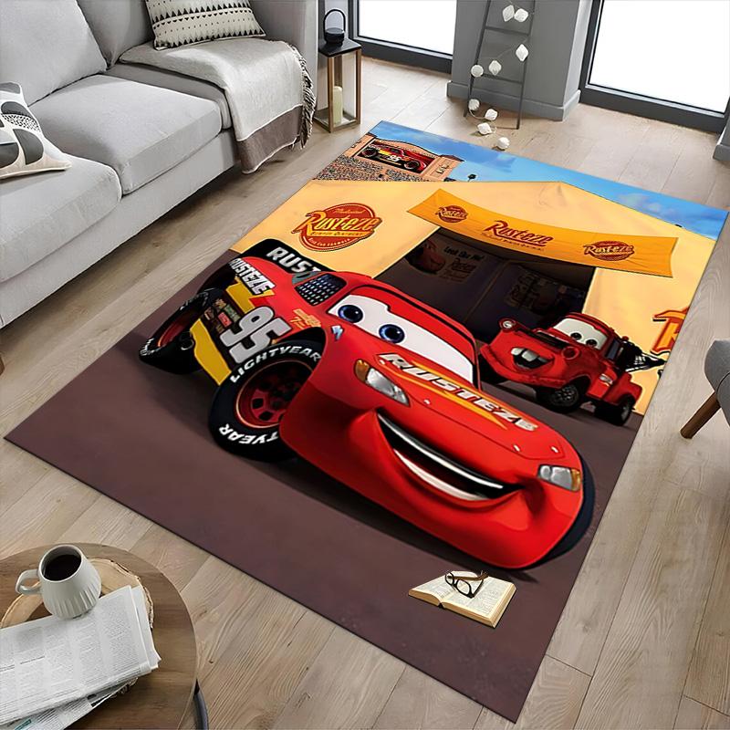 1pc Cars Movie Characters Carpet for Playroom Bedroom Living Room Sofa Home Decor,kids Game Area Rug Non-slip Floor Mat Y72926