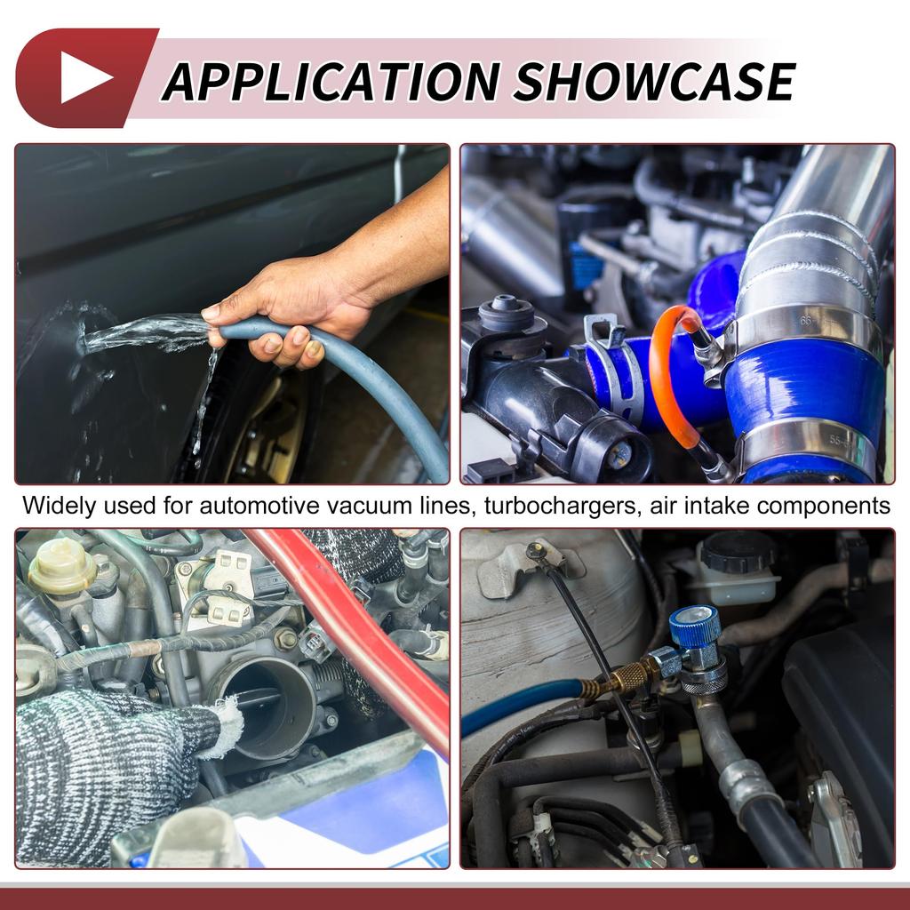 HEROFFIX Air and Silicone Vacuum Tube Hose High Temperature Automotive Vacuum Line 3.3FT