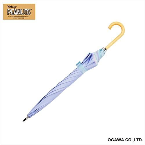 Ogawa Snoopy Parasol for Women, 99.9% UV Protection, Heat-Shielding, Water-Repellent, Peanuts Joe Cool, Purple, 50cm, 8 Ribs, 56179
