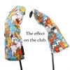 PU Leather Golf Club Head Cover Cartoon Animal Golf Club Protector  Mallet Putter