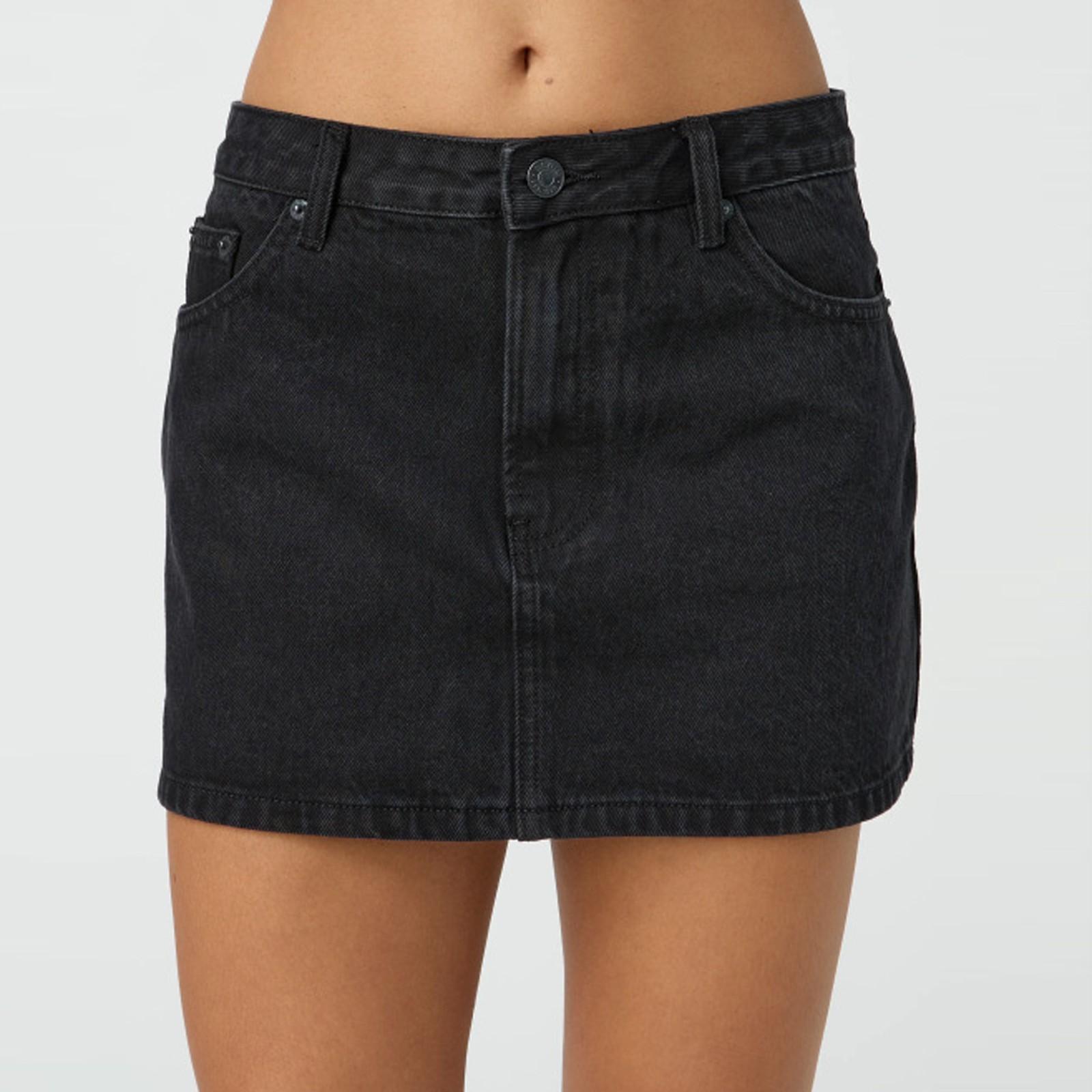 

Женская юбка с высокой талией, эластичные джинсовые юбки, повседневные, облегающие, короткие юбки M чёрный