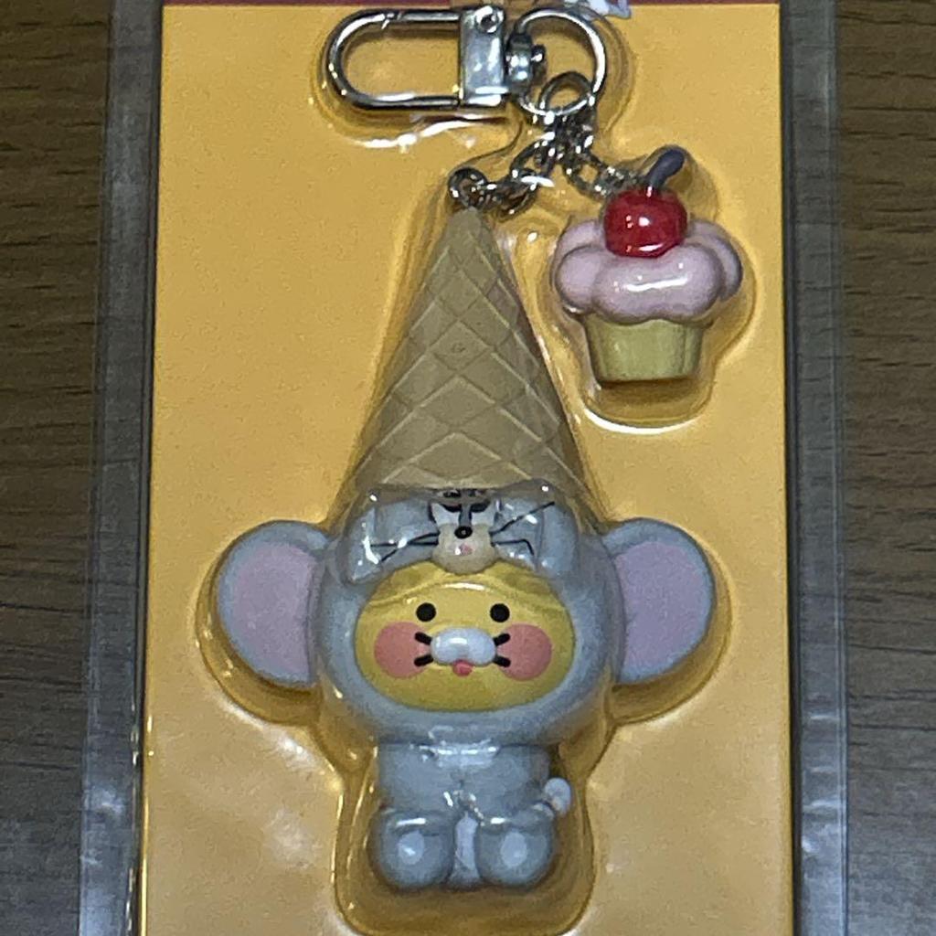 [USED] Korea-exclusive Collaboration Kakao Friends Chunsik Tom and Jerry Key Rings (2 Pieces)