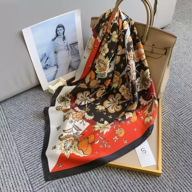 70 silk scarf square scarf high sense fashion versatile professional simulation silk small scarf versatile printed women's silk scarf