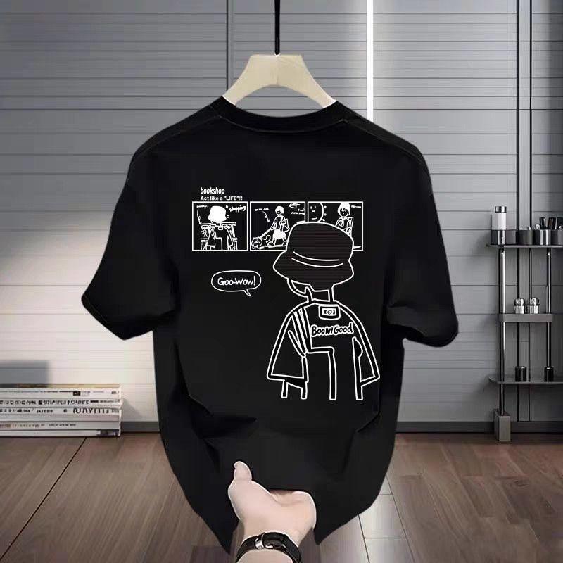 New Men's 100% Cotton Casual T - Shirt for Summer 2025 Short - Sleeve Top