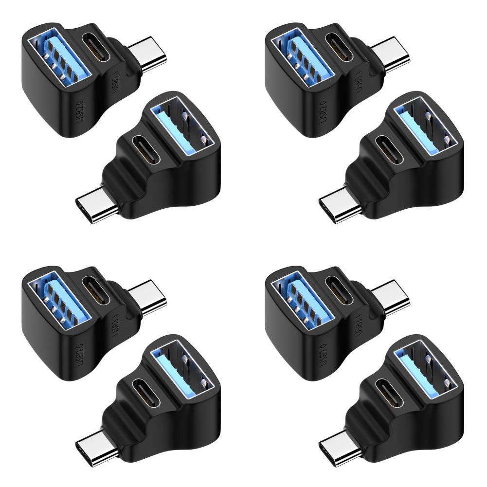 

Адаптер-конвертер 1 в 2 USB-C 20 Гбит/с 8K 60 Гц 180 градусов U-образный для STEAM DECK