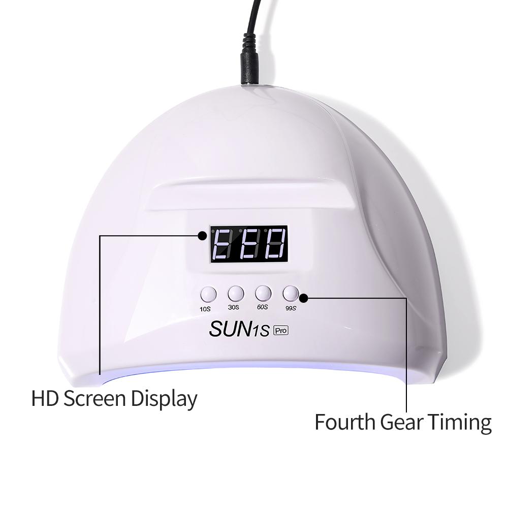 Lampă profesională UV LED pentru unghii SUN1S, pentru uscare rapidă, uscător de oje cu gel, mașină de manichiură cu senzor infraroșu
