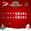 24 Pieces Short Square Glittering French Tip Press On Nail with Snowflake Designs for Christmas and New Year